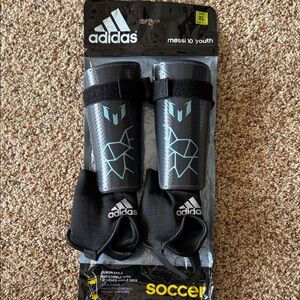 New Adidas Messi 10 Youth Soccer Shin Guards - Junior XL